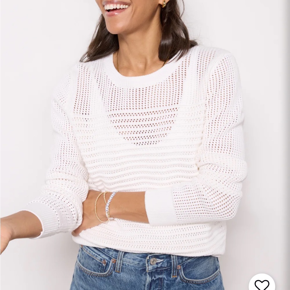 Evereve Brooklyn Pullover White Knit Women's Sweater